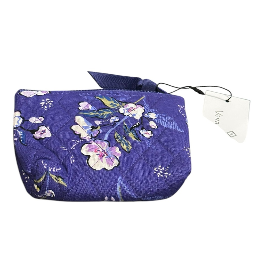 Vera Bradley Wild Roses Purple Floral Coin Purse